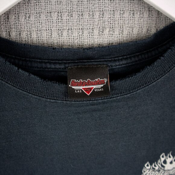 Harley Davidson Las Vegas Cafe Faded Worn Vintage Tee - Picture 7 of 8